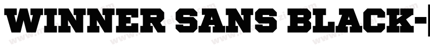 Winner Sans Black字体转换